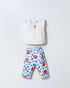 U.S. Polo Assn. White Baby Girl White Two Pieces Set SKU: USB3002_White Image 01