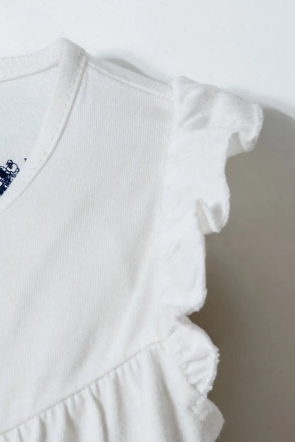 U.S. Polo Assn. White Baby Girl White Two Pieces Set SKU: USB3002_White Image 02