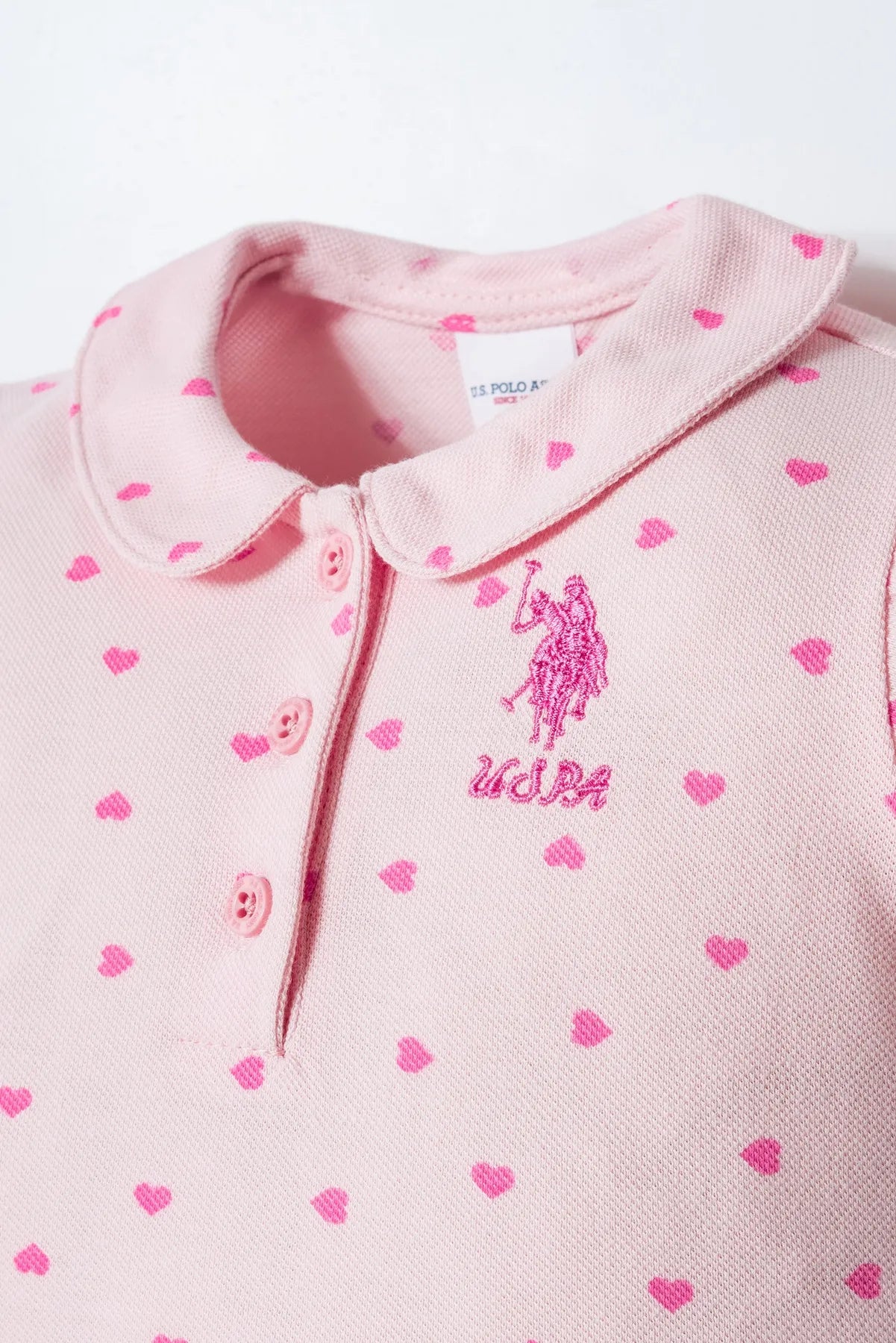 U.S. Polo Assn. Powder Baby Girl Powder T-Shirt and Short Set SKU: USB3029_Powder Image 02