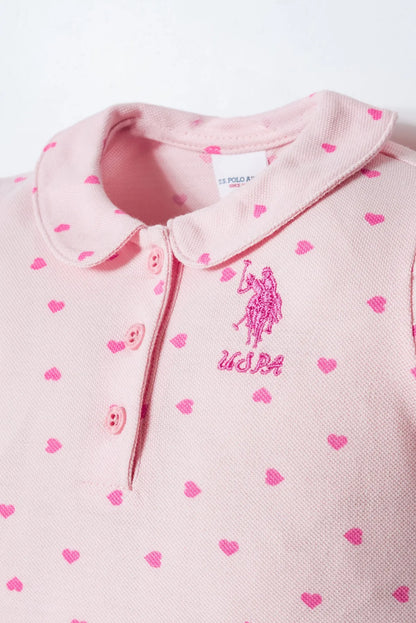 U.S. Polo Assn. Powder Baby Girl Powder T-Shirt and Short Set SKU: USB3029_Powder Image 02