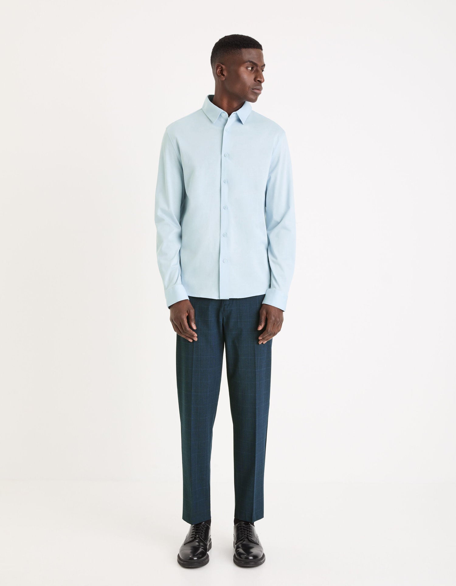 Modern Cut Shirt 100% Cotton_VAJERSEY_LIGHT BLUE_03