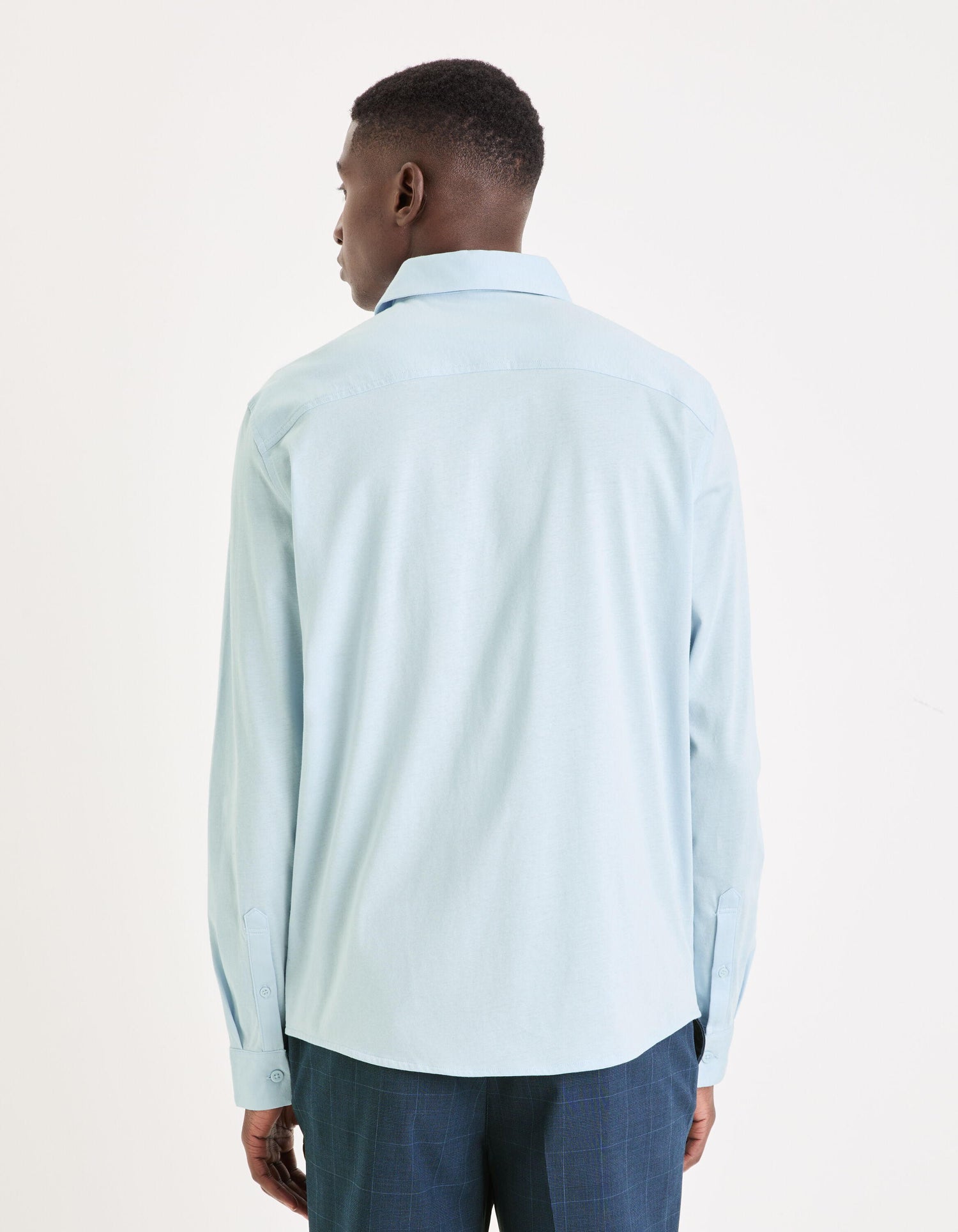 Modern Cut Shirt 100% Cotton_VAJERSEY_LIGHT BLUE_04