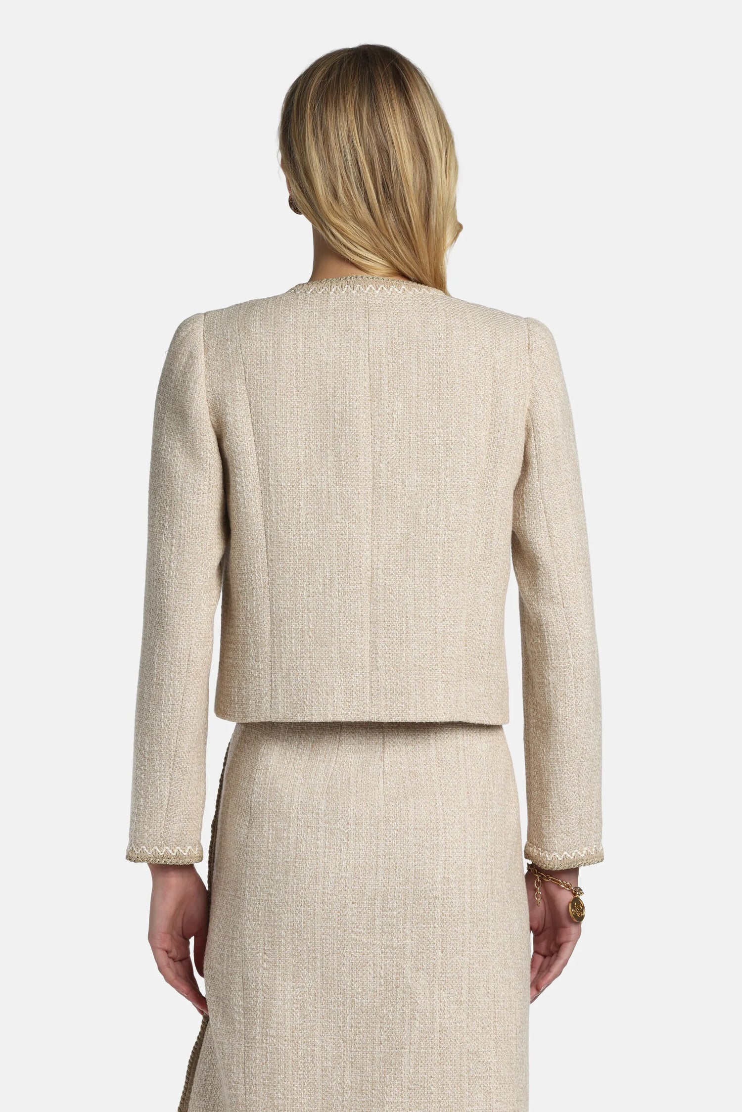 Luisa Spagnoli_Beige_Vasari - Bon-Ton Jacket With Gold Details_VASARI_3094_02