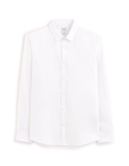 Extra Slim Stretch Cotton Shirt - White_01