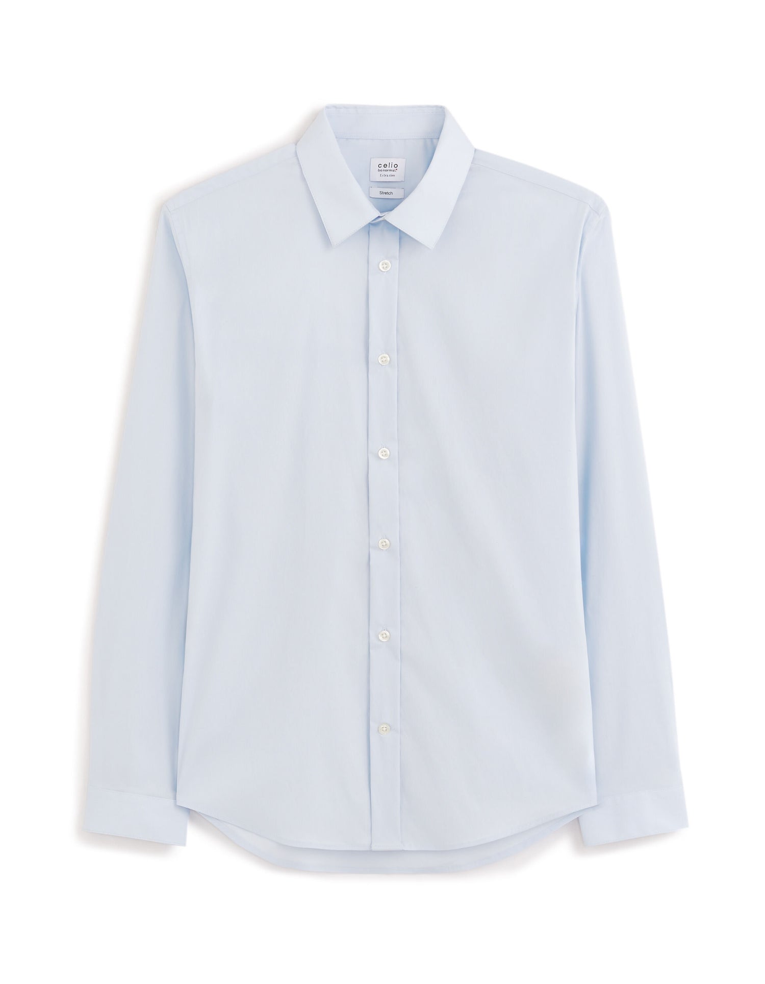 Extra Slim Stretch Cotton Shirt - Light Blue_01