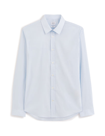 Extra Slim Stretch Cotton Shirt - Light Blue_01