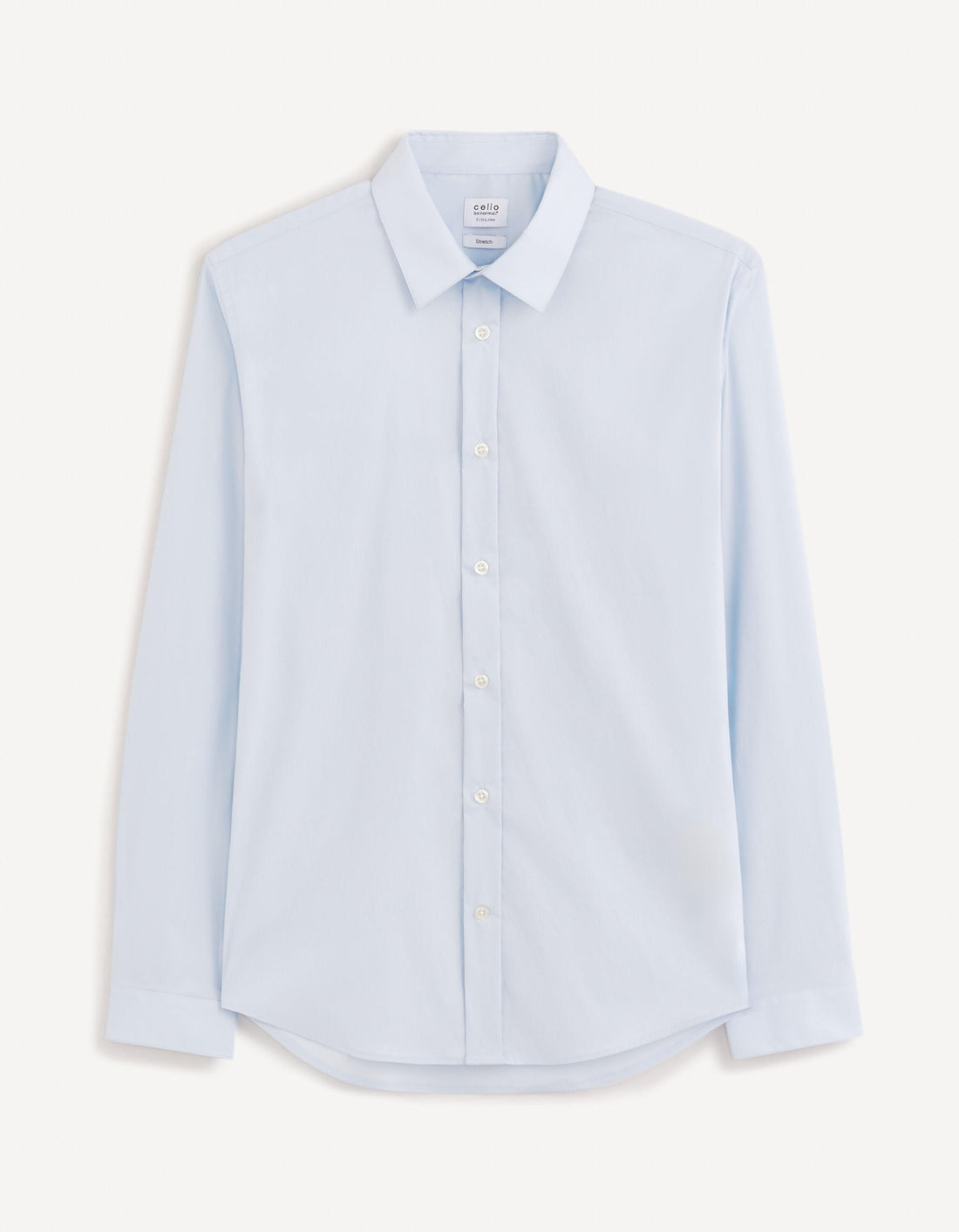 Extra Slim Stretch Cotton Shirt_VAXAVIER_LIGHT BLUE 01_02