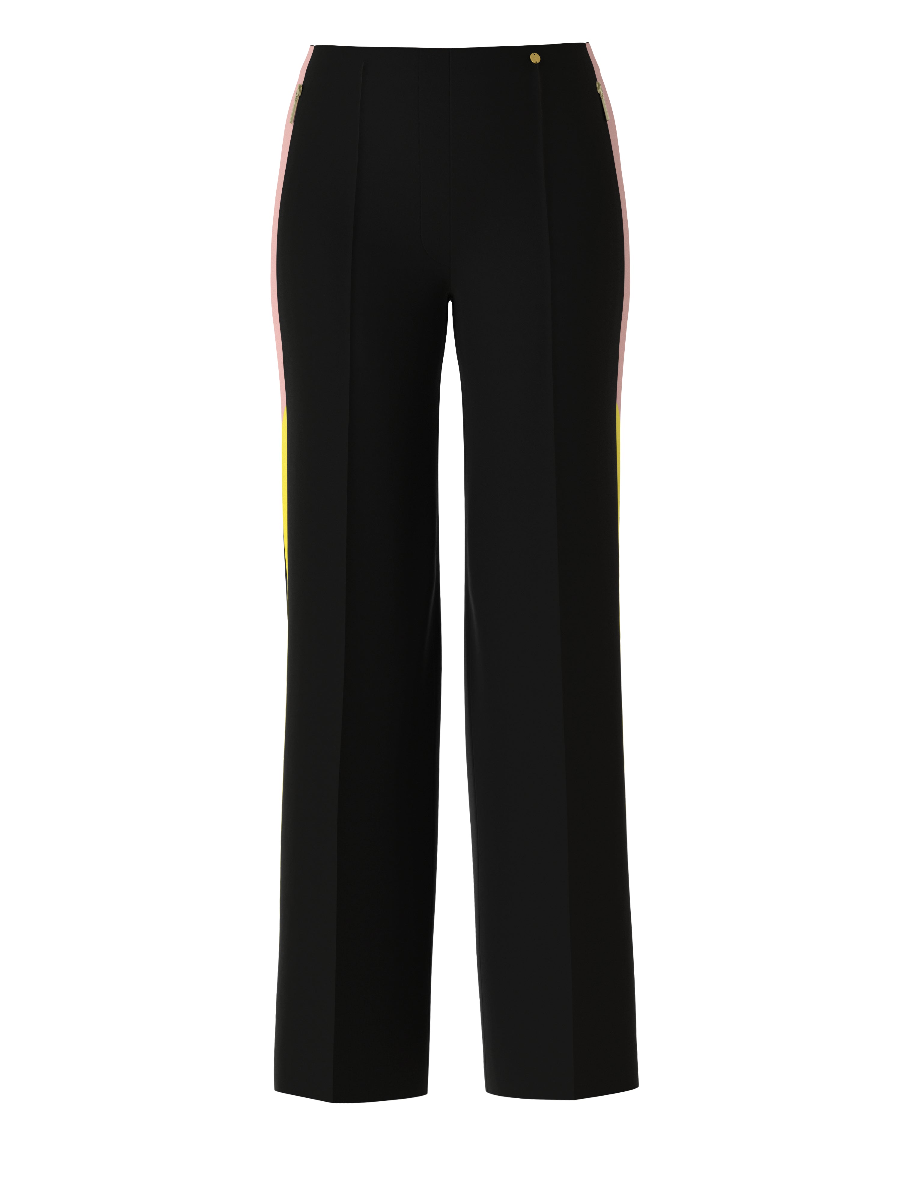 Black Wide Leg Dress Trousers With Drawstrings