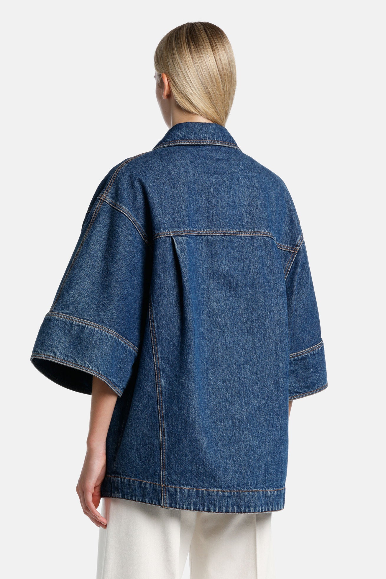Luisa Spagnoli_Ventisei - Denim Pea Coat_VENTISEI_1278_02