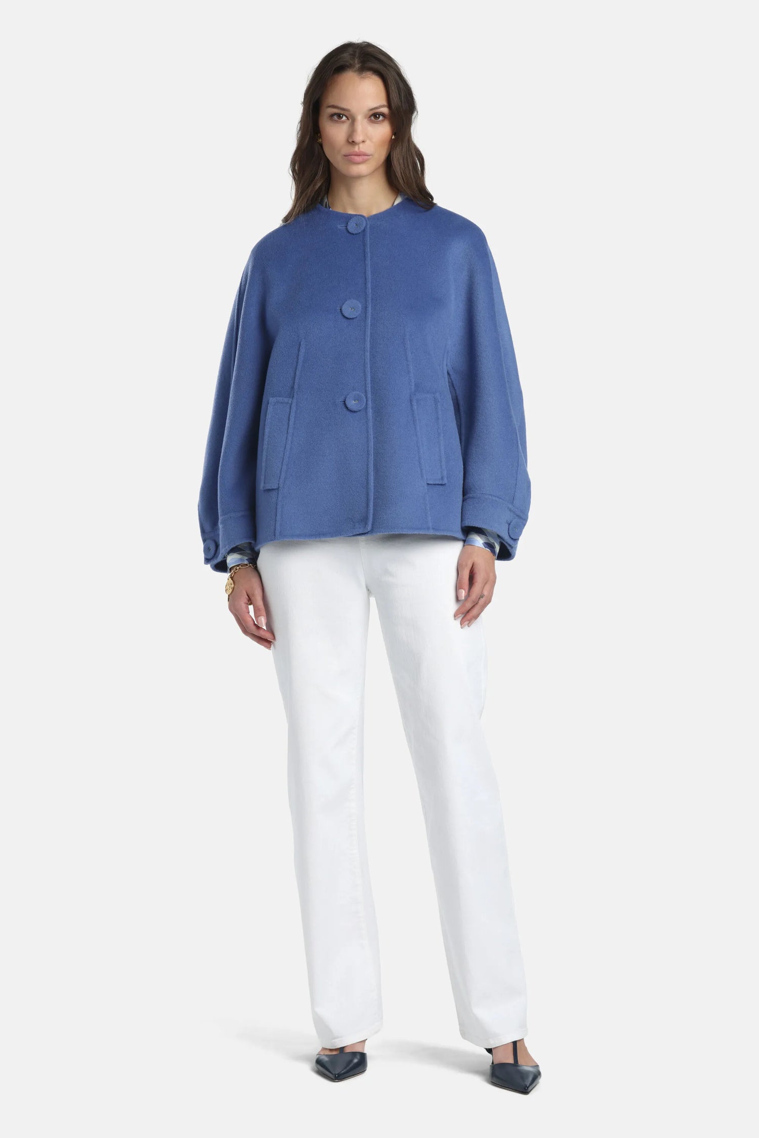 Luisa Spagnoli_Periwinkle_Vigilante - Oversized Wool-Felt Caban_VIGILANTE_2607_04