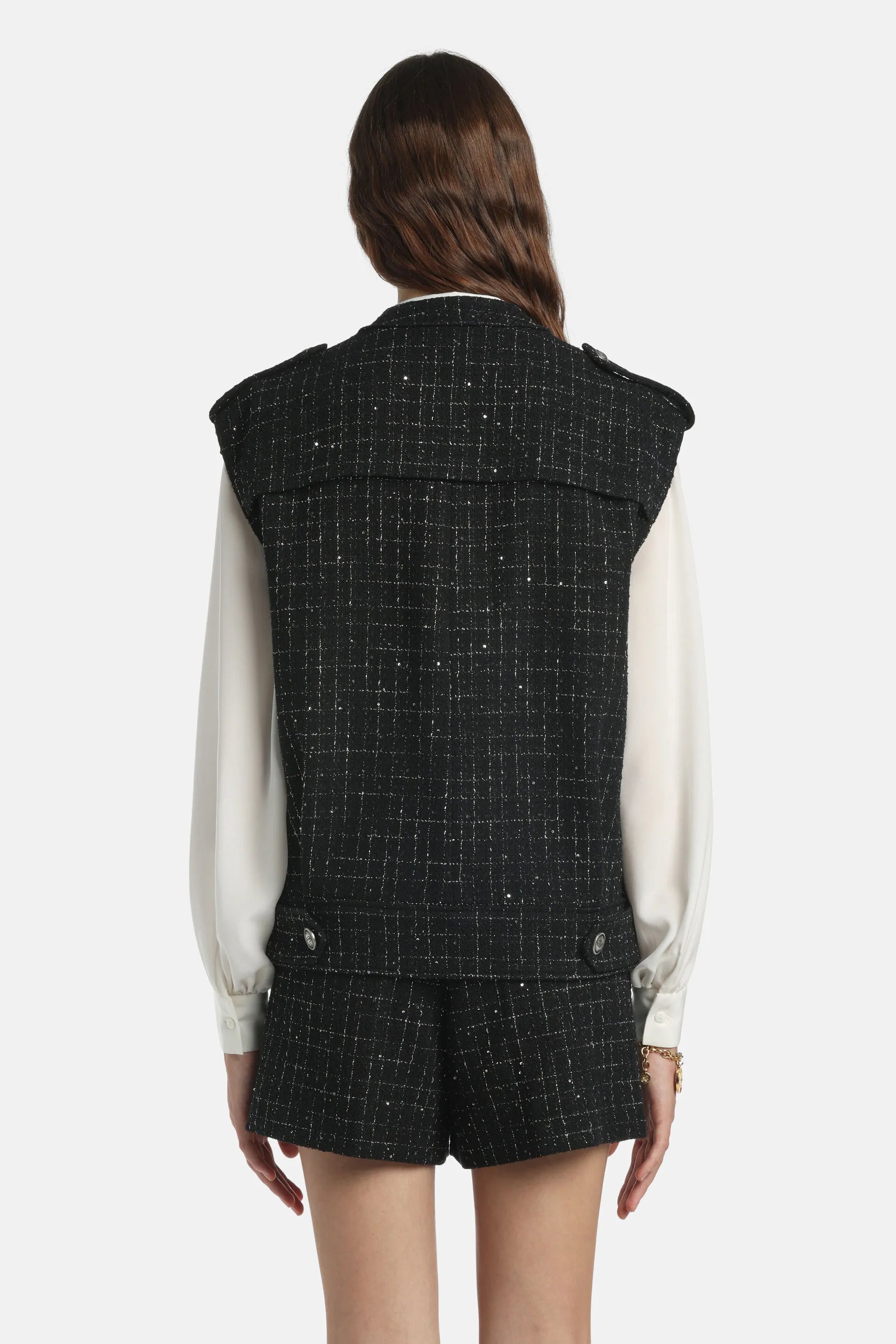 Luisa Spagnoli_Black_Vignolo - Bon-Ton Vest With Lurex Details_VIGNOLO_3062_02
