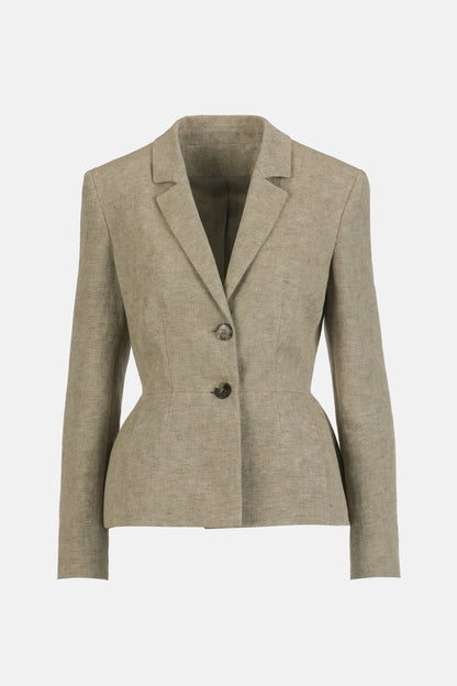 Luisa Spagnoli Pietra Women Vilmars - Linen Blazer - Fashion Show SKU: VILMARS_1121 Image 06