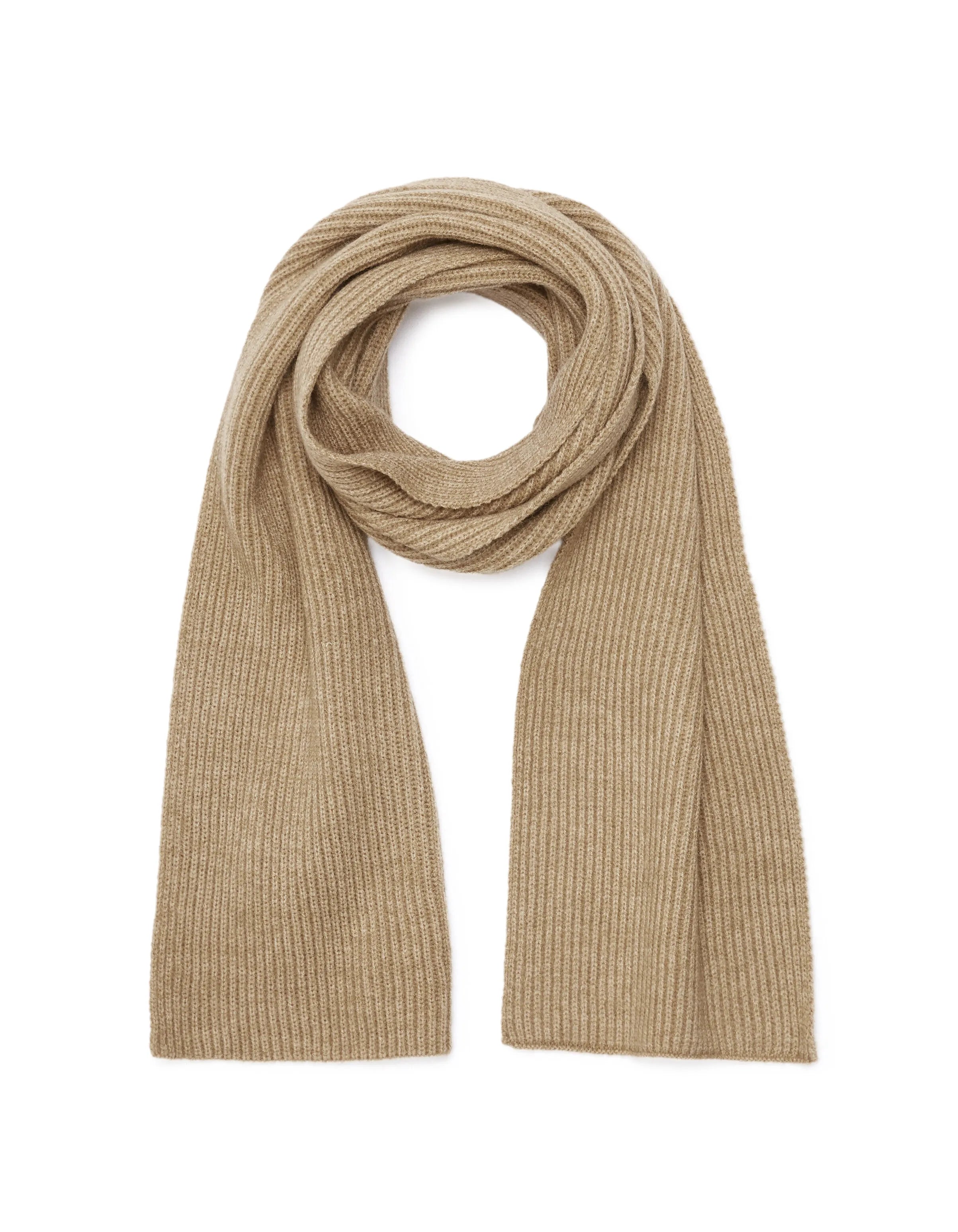 Celio_Beige Mel_Plain Knit Scarf_VIRIBS_BEIGE MEL_01