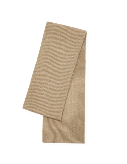 Celio_Beige Mel_Plain Knit Scarf_VIRIBS_BEIGE MEL_02