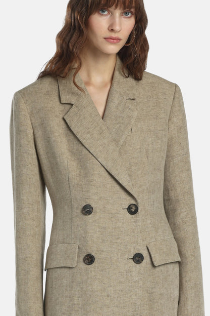 Luisa Spagnoli Pietra Women Vitullia - Double-Breasted Coat - Fashion Show SKU: VITULLIA_1121 Image 03