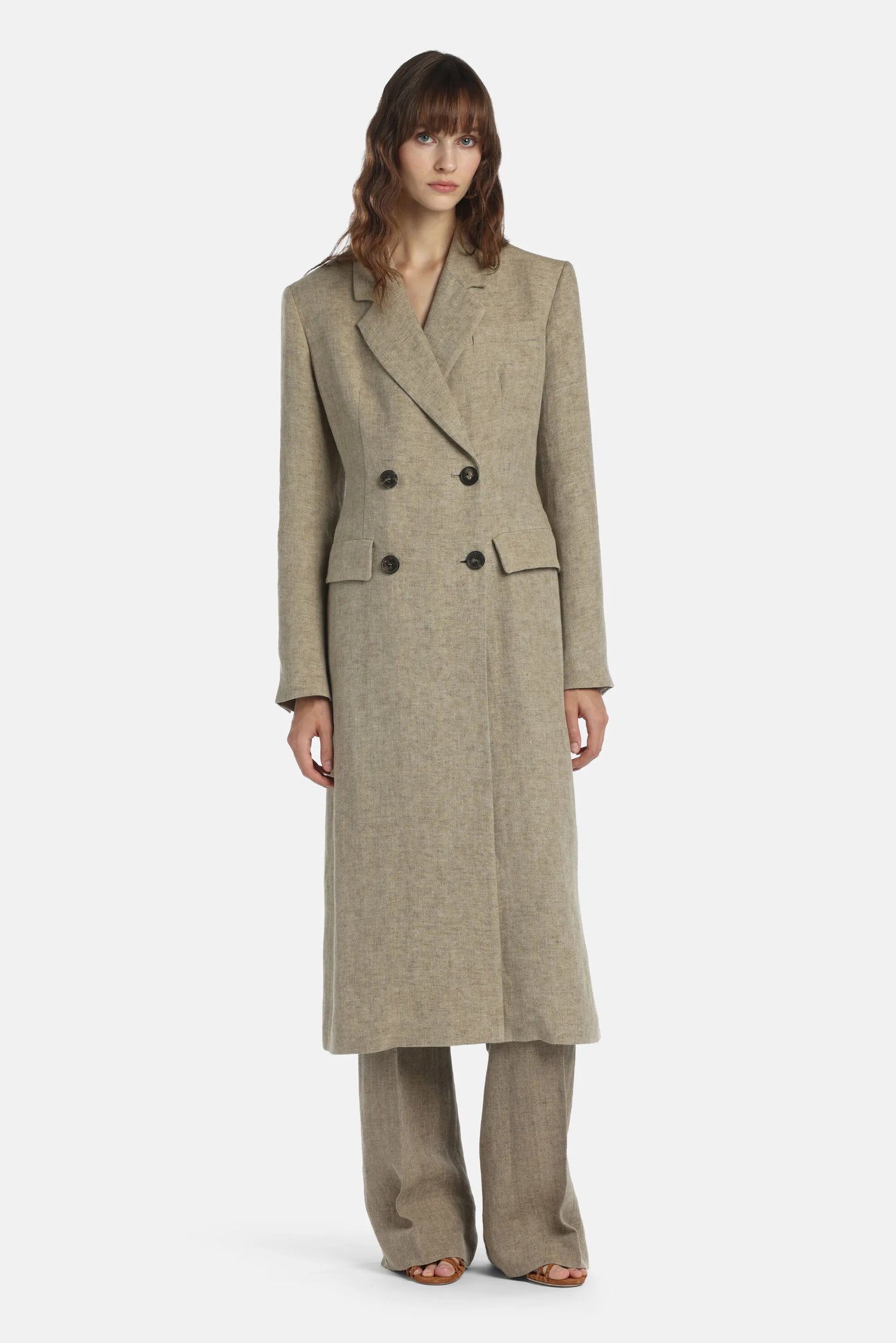 Luisa Spagnoli Pietra Women Vitullia - Double-Breasted Coat - Fashion Show SKU: VITULLIA_1121 Image 05