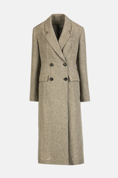Luisa Spagnoli Pietra Women Vitullia - Double-Breasted Coat - Fashion Show SKU: VITULLIA_1121 Image 06