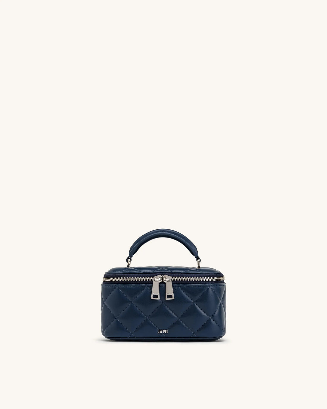 JW Pei Navy Women Vivienne Quilted Vanity Top Handle Bag SKU: VNC288-5_Navy Image 01