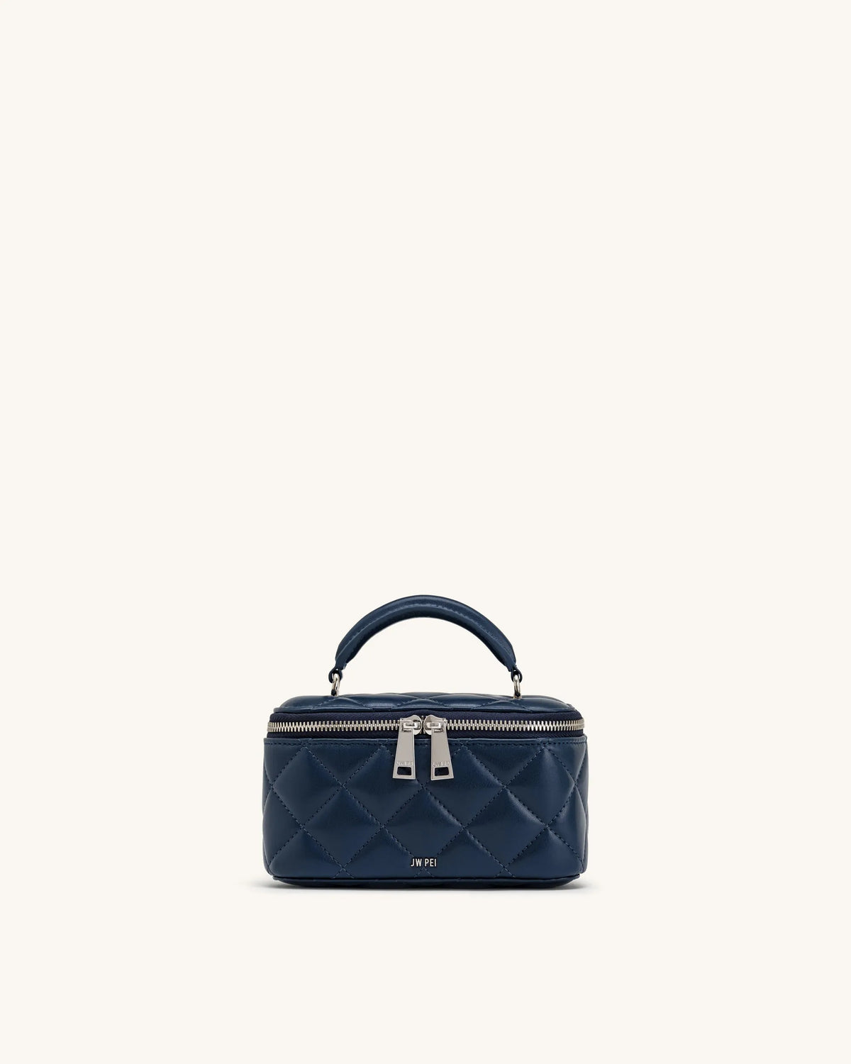 JW Pei Navy Women Vivienne Quilted Vanity Top Handle Bag SKU: VNC288-5_Navy Image 01