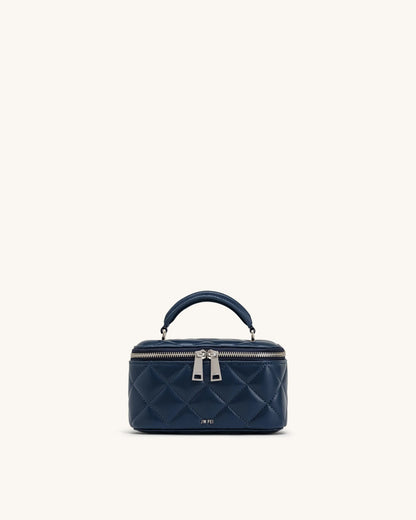 JW Pei Navy Women Vivienne Quilted Vanity Top Handle Bag SKU: VNC288-5_Navy Image 01