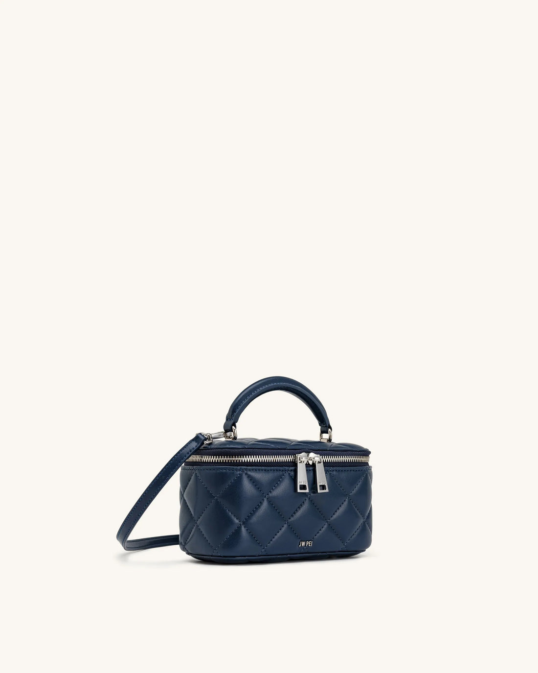 JW Pei Navy Women Vivienne Quilted Vanity Top Handle Bag SKU: VNC288-5_Navy Image 02