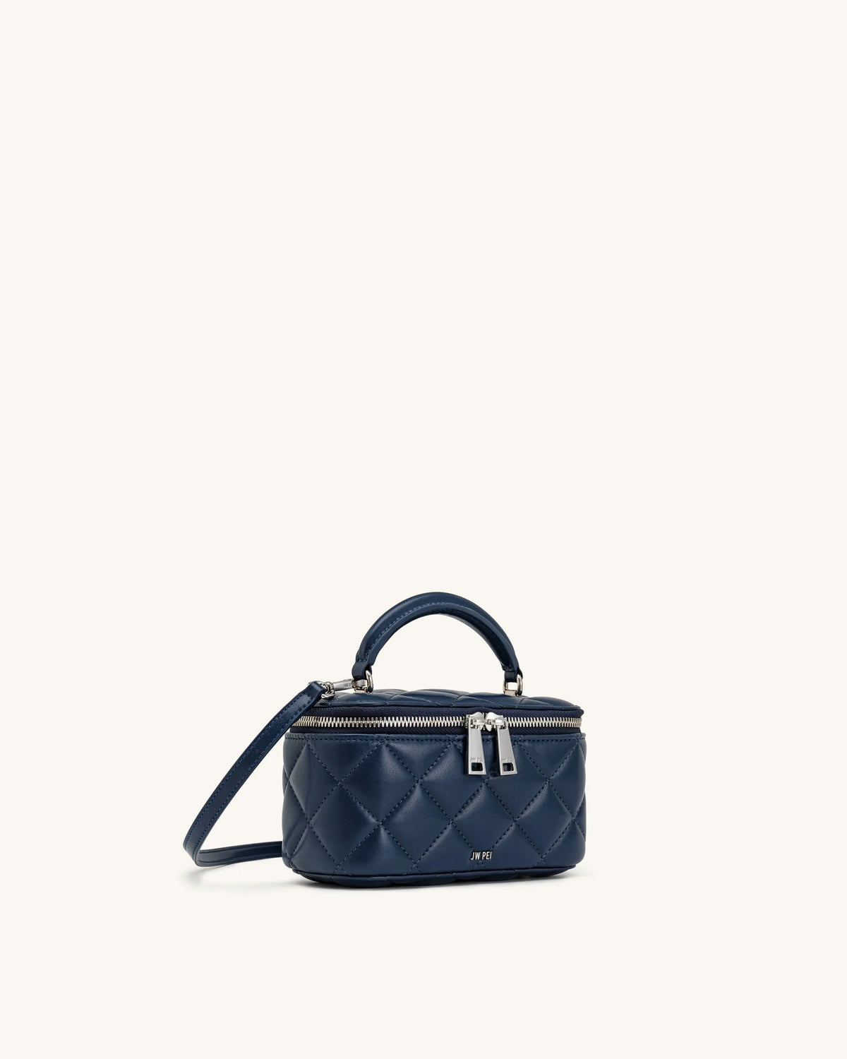 JW Pei Navy Women Vivienne Quilted Vanity Top Handle Bag SKU: VNC288-5_Navy Image 02