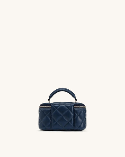 JW Pei Navy Women Vivienne Quilted Vanity Top Handle Bag SKU: VNC288-5_Navy Image 03