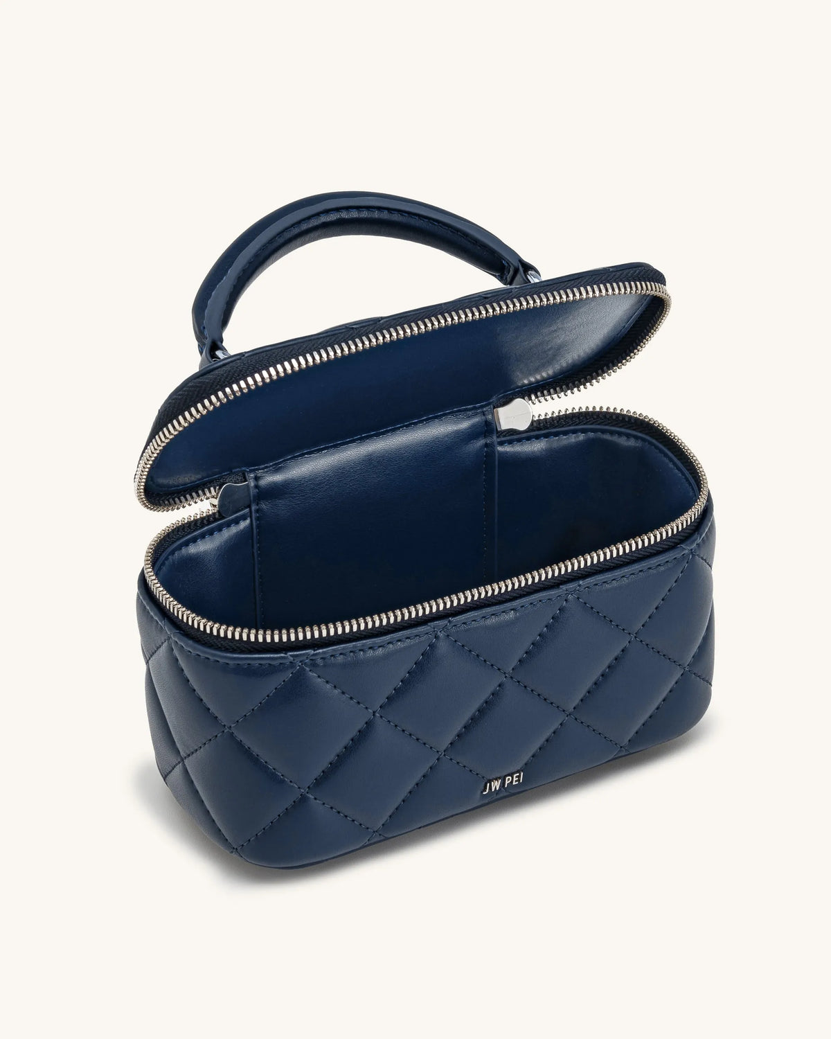 JW Pei Navy Women Vivienne Quilted Vanity Top Handle Bag SKU: VNC288-5_Navy Image 04