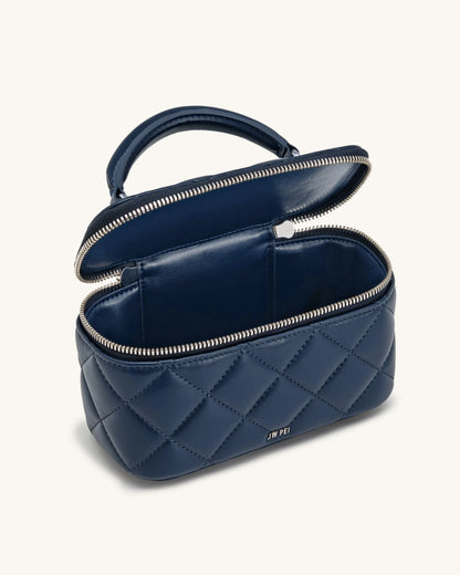 JW Pei Navy Women Vivienne Quilted Vanity Top Handle Bag SKU: VNC288-5_Navy Image 04