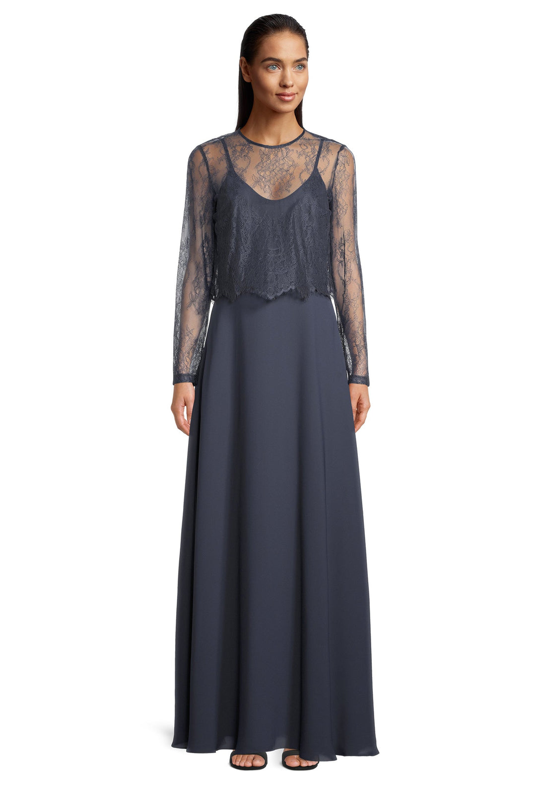 Dark Blue Dress Long 1/1 Sleeve Vera Mont