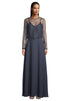Dark Blue Dress Long 1/1 Sleeve Vera Mont