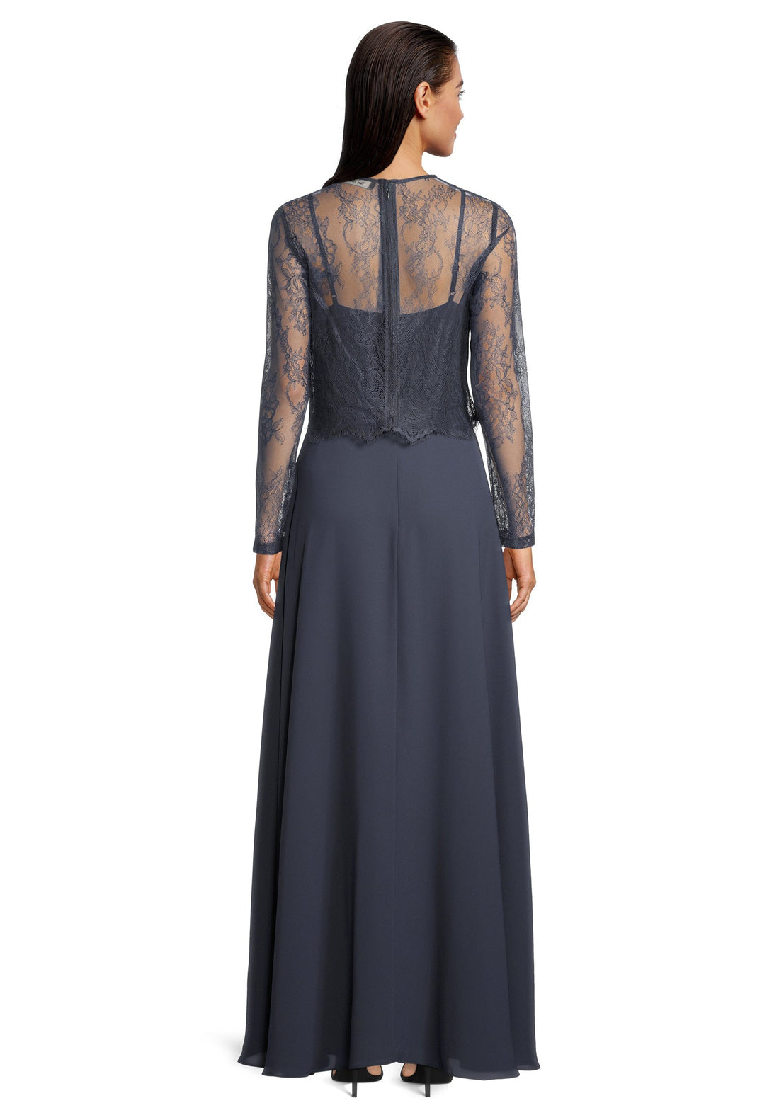 Dark Blue Dress Long 1/1 Sleeve Vera Mont