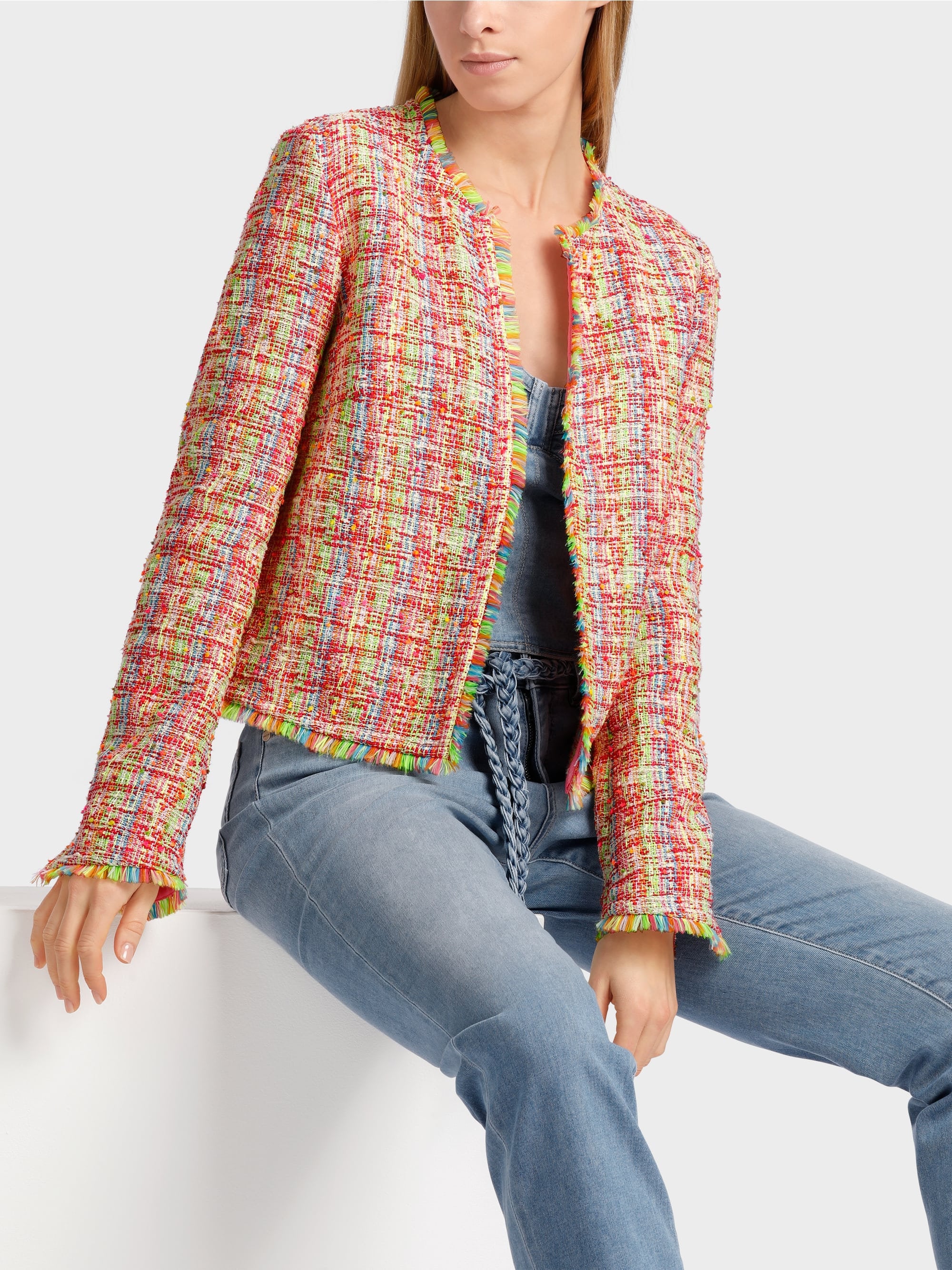 BouclŽ Jacket In Multicoloured Check_Wc 31.21 W57_531_06