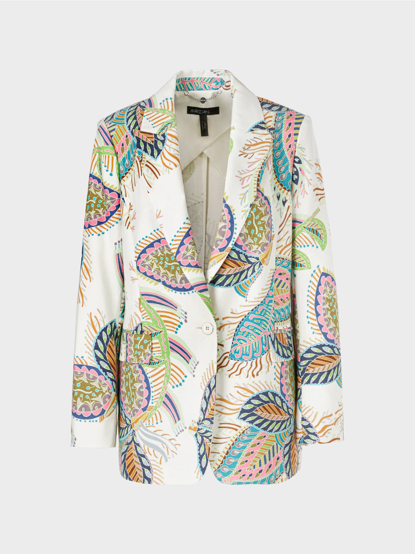 Close Fitting Fancy Leaf Motif Blazer_Wc 34.27 W72_100_07