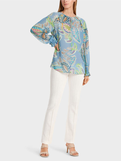 Wide Blouse With Leaf Motif_Wc 51.33 W74_321_05