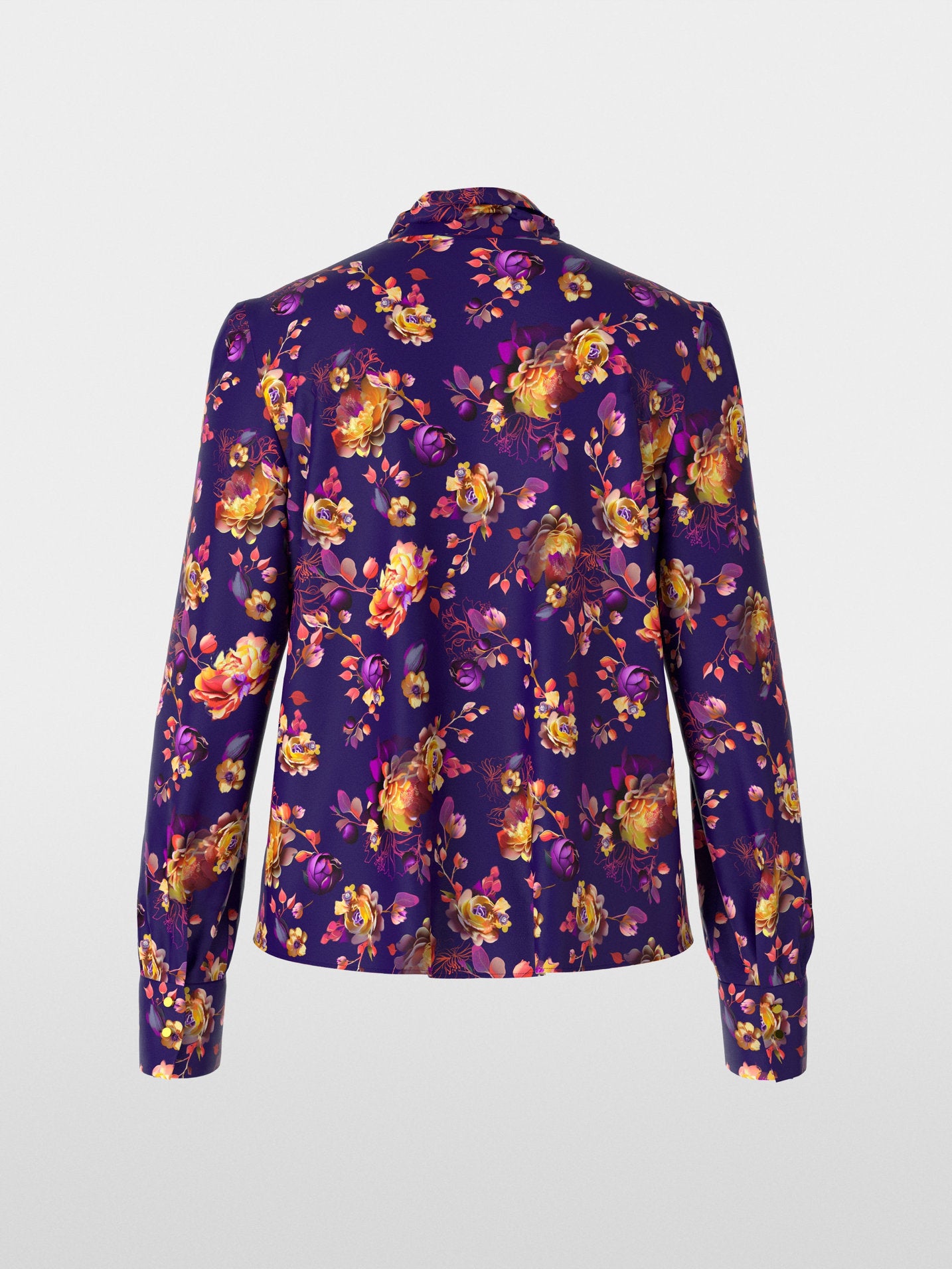 Flared Blouse With Ai Floral Print_XG 51.01 W07_748_06