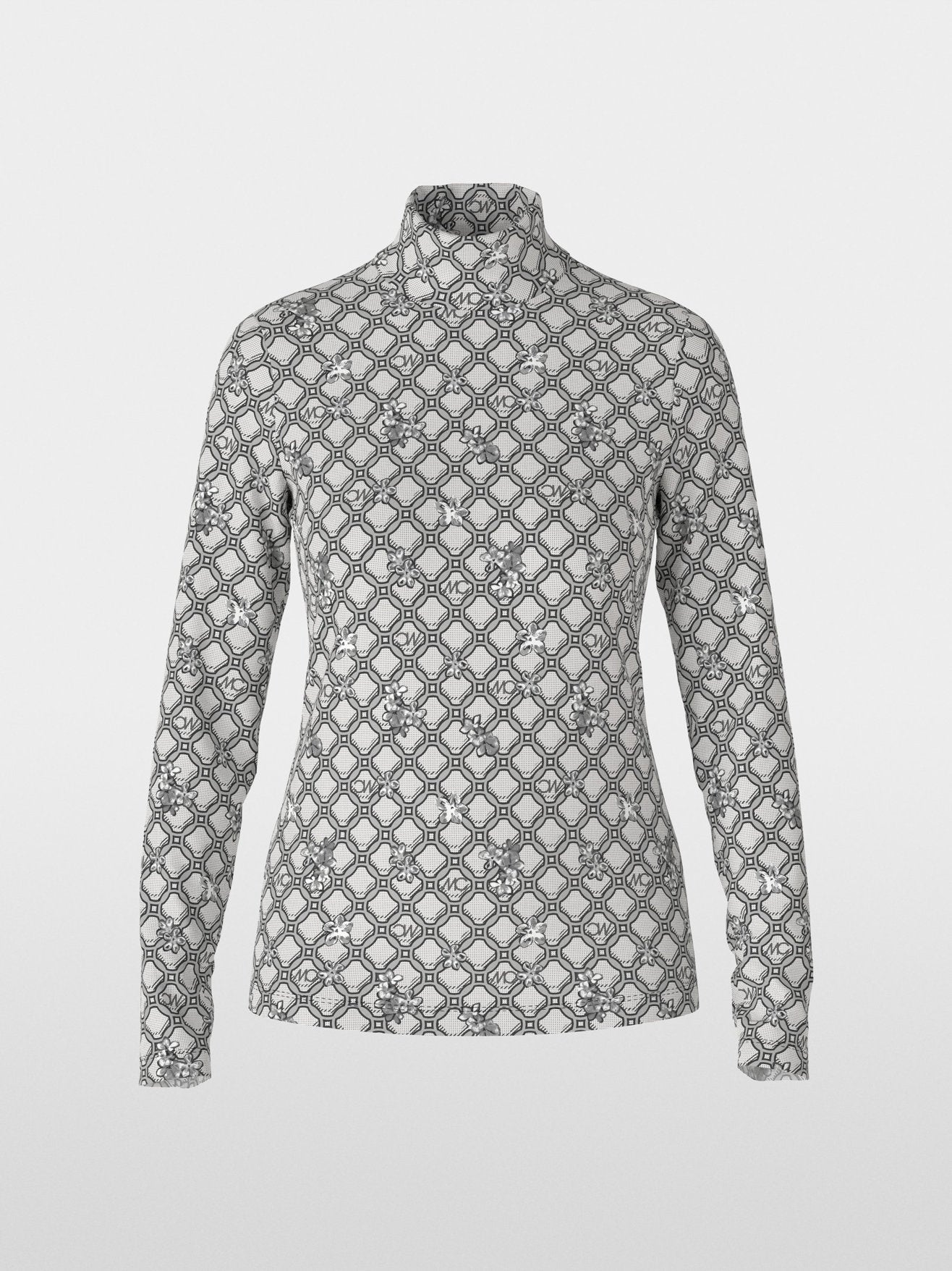 T-Shirt With Marc Cain Logo Chain Print_07