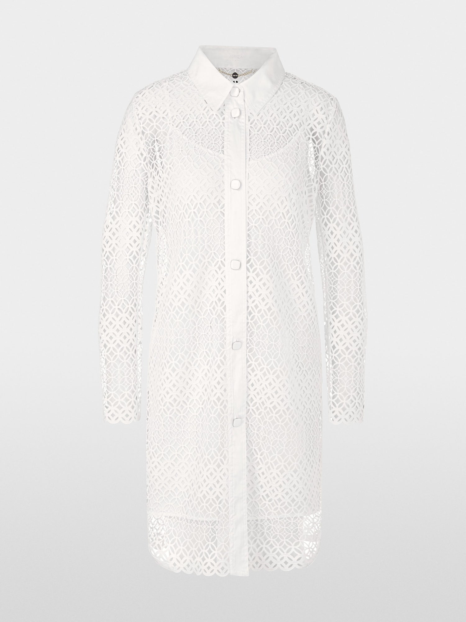 Marc Cain_Short Shirt Dress in Perforated Lace_YC 21.34 W63_100_06