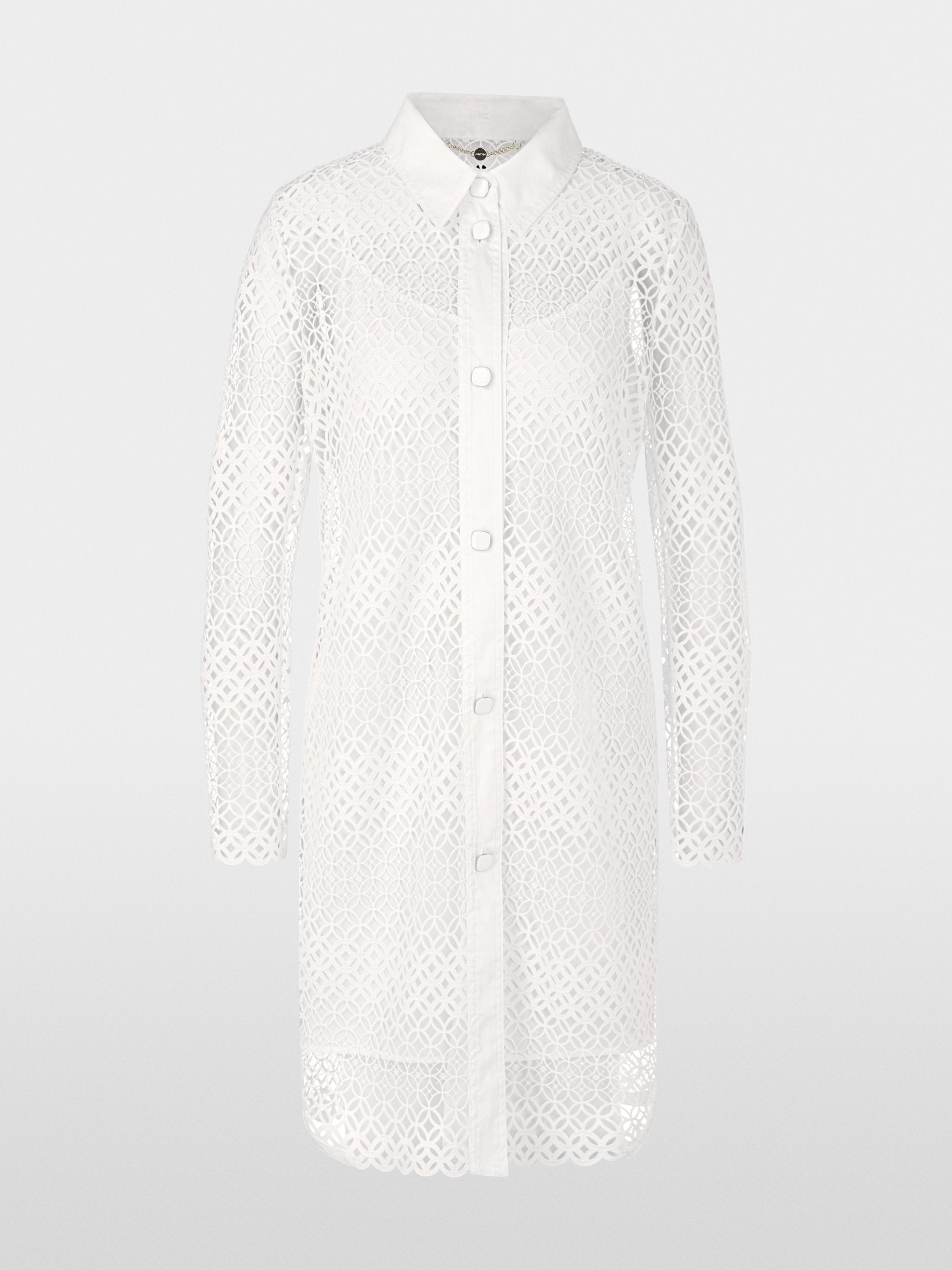 Marc Cain_Short Shirt Dress in Perforated Lace_YC 21.34 W63_100_06