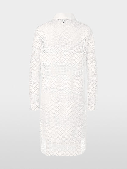 Marc Cain_Short Shirt Dress in Perforated Lace_YC 21.34 W63_100_07