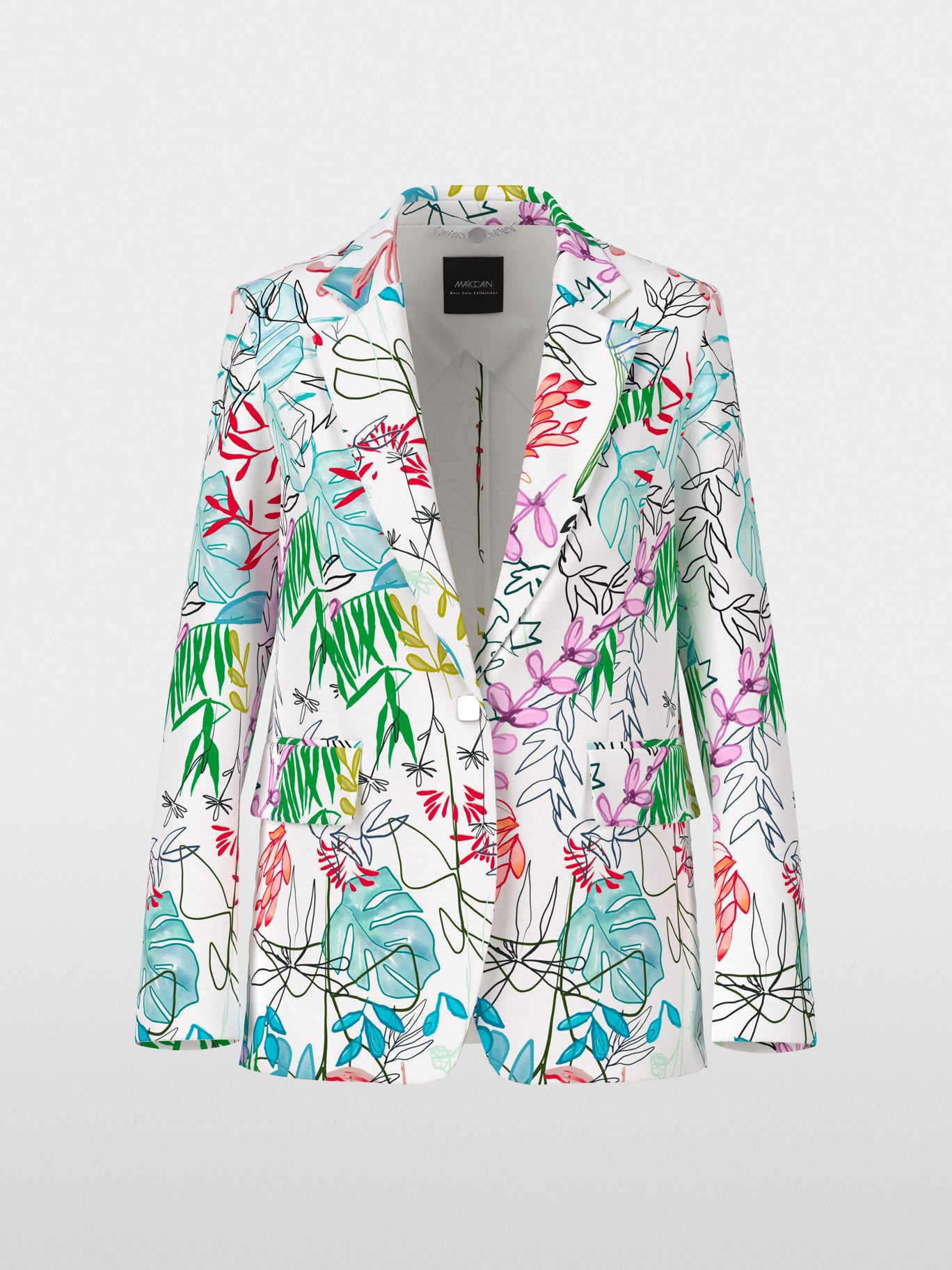 Marc Cain_Trendy Blazer with All-Over Leaf Motif_YC 34.32 W64_504_05