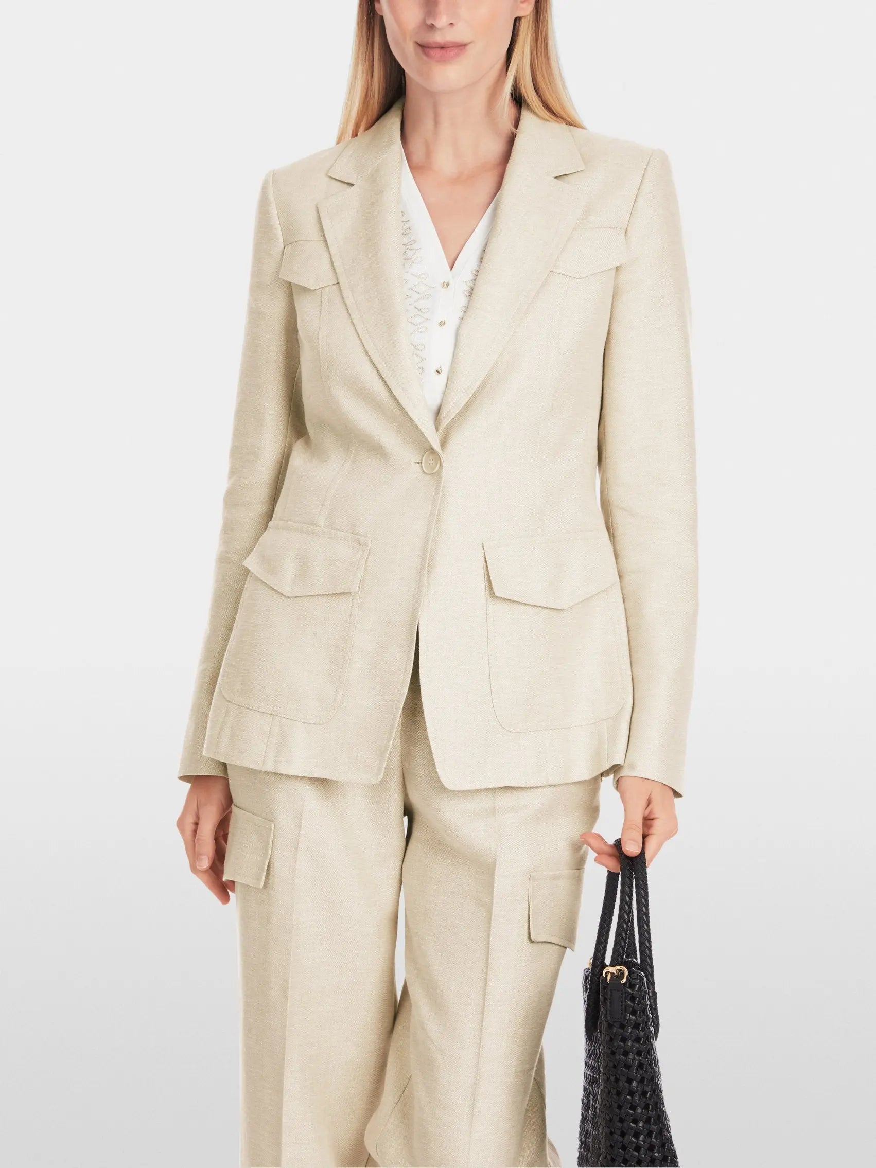 Marc Cain_Slim-Fit Blazer in Utility Style_YC 34.39 W42_607_01