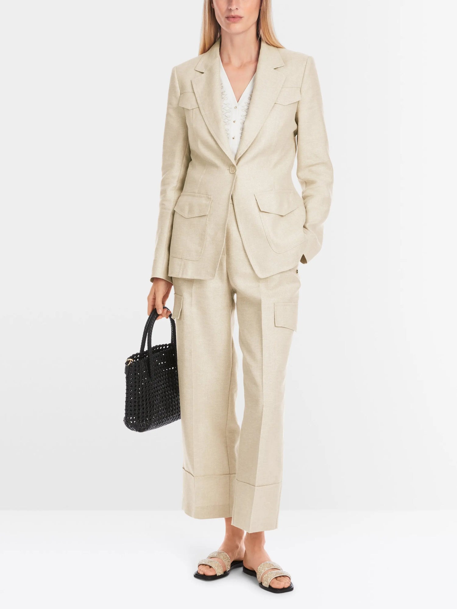 Marc Cain_Slim-Fit Blazer in Utility Style_YC 34.39 W42_607_02