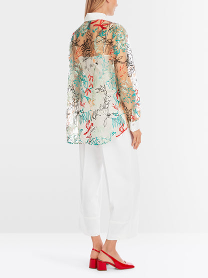 Marc Cain_Oversized Shirt Blouse in Tulle Lace_YC 51.27 J26_504_03