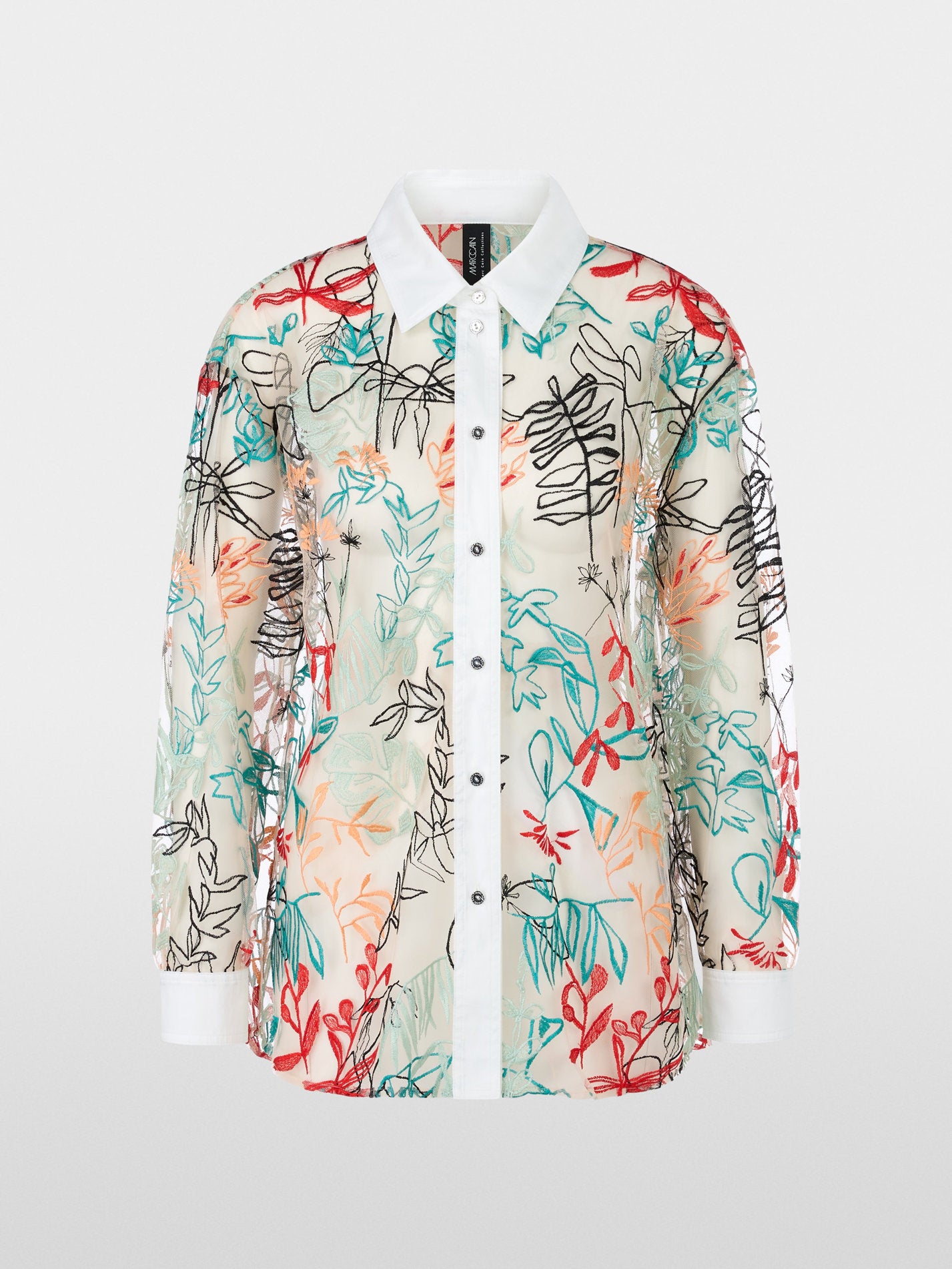 Marc Cain_Oversized Shirt Blouse in Tulle Lace_YC 51.27 J26_504_05