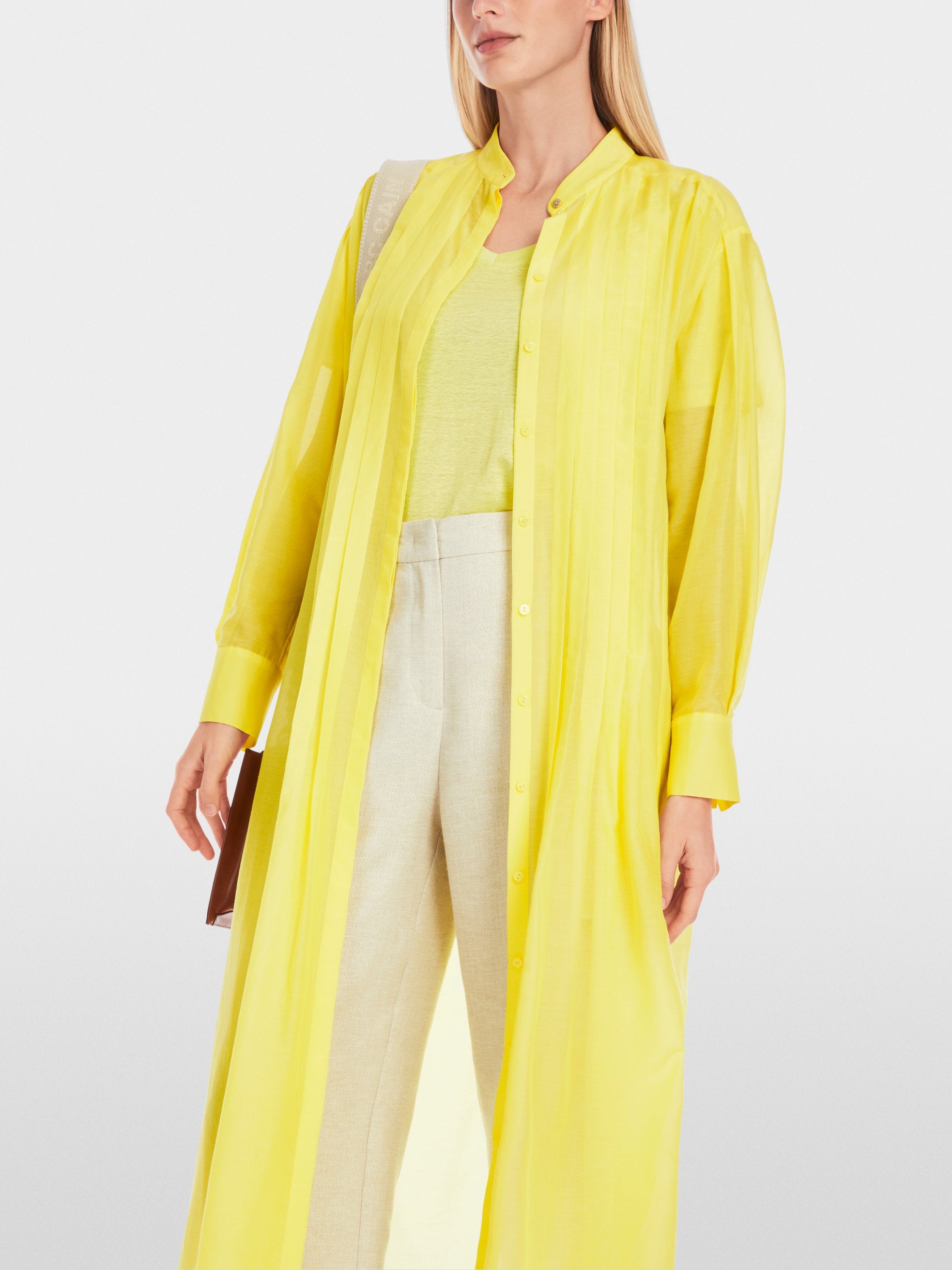 Marc Cain_Long Shirt Blouse with Pintucks_YC 51.39 W85_423_04