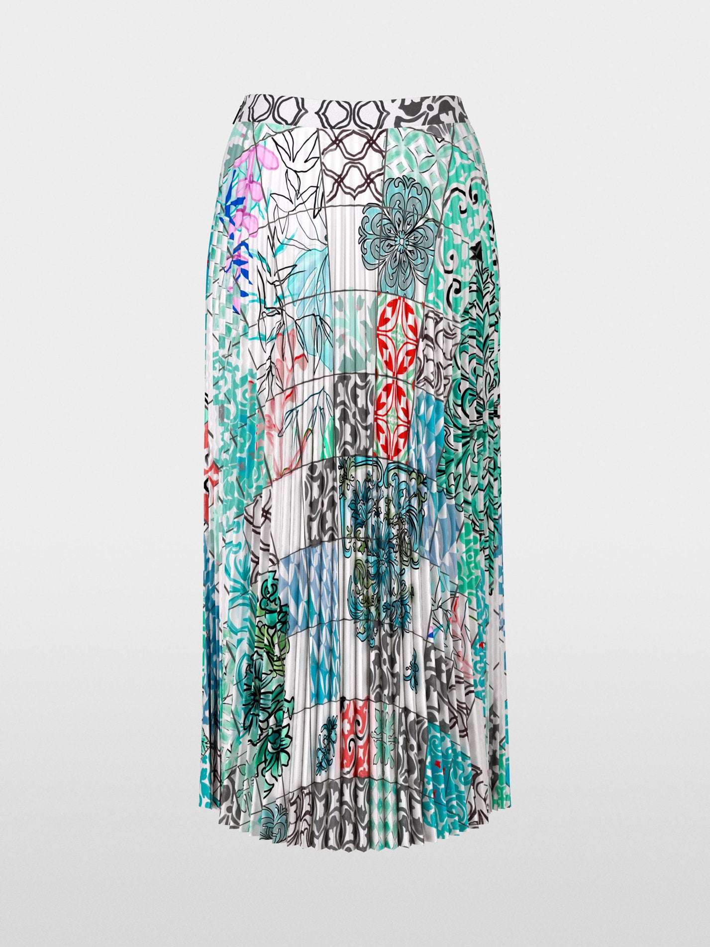 Marc Cain_Pleated Midi Skirt with Print_YC 71.29 W76_504_06