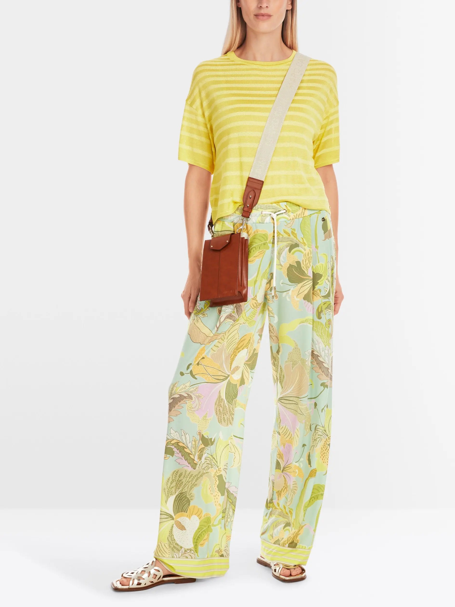 Marc Cain_Printed ÔRethink TogetherÕ Trousers_YC 81.56 J38_423_01