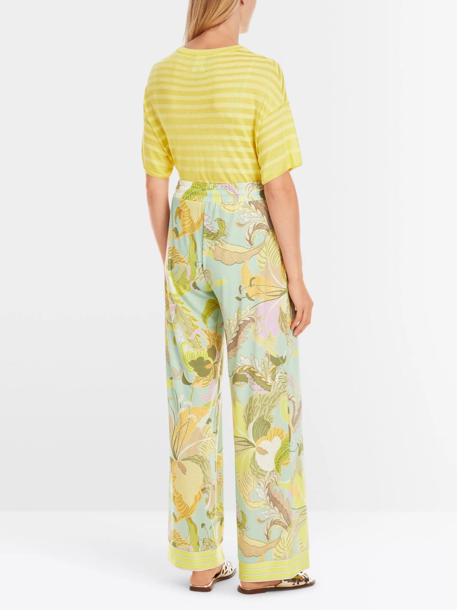 Marc Cain_Printed ÔRethink TogetherÕ Trousers_YC 81.56 J38_423_02