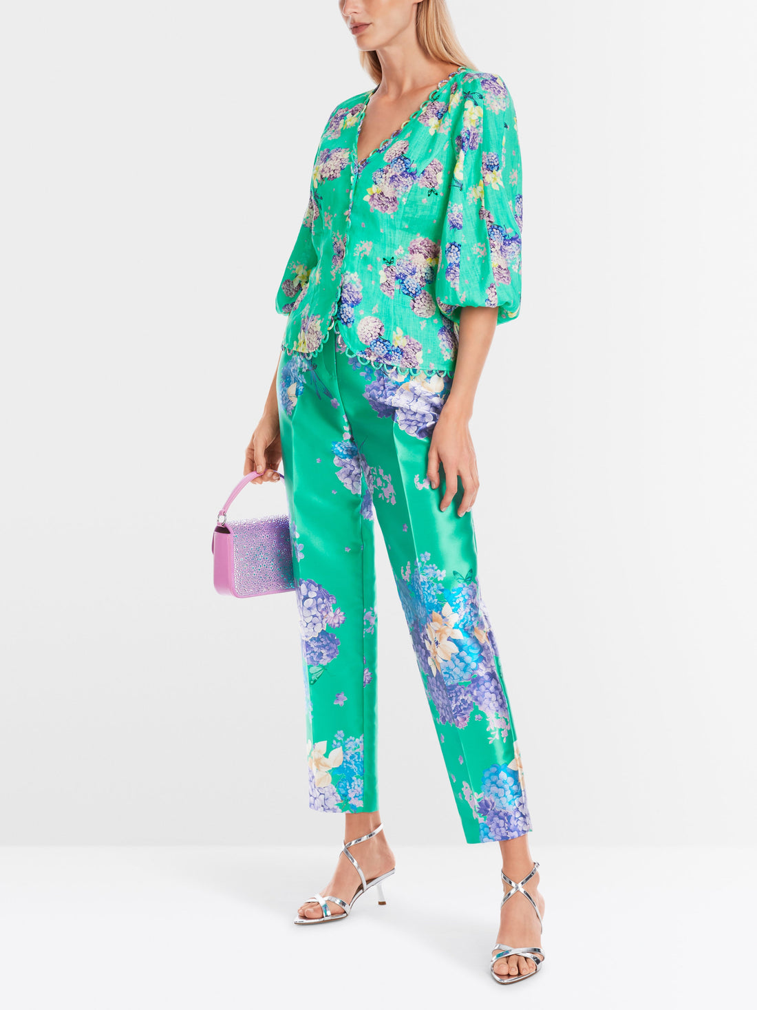 Marc Cain_Fitted Linen Blouse with Print_YG 51.13 W19_565_02